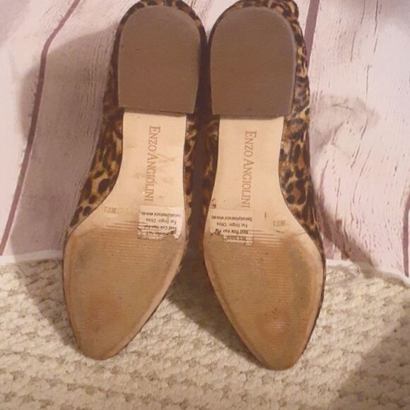 Enzo Angiolini "Meezzy" Leopard Calf Hair Ankle Chelsea Boots Sz.7.5 Ret.$209 - Picture 6 of 6